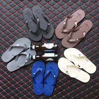 Dép mùa hè thoáng khí bãi biển đen trai flip-flops triều nam giới và phụ nữ phẳng thời trang sinh viên vài dép mặc dép crocs quai ngang