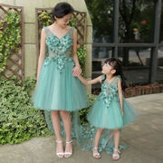 Trang phục mới cho cha mẹ và con gái Váy công chúa 2018 trailing show trang phục trẻ em chụp ảnh váy váy