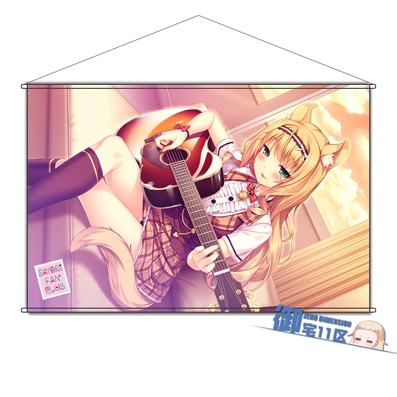 Аниме-панно NEKOPARA chocola и maple, 60×90 см или брелок, ПВХ/металлический держатель