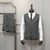 Mùa thu và mùa đông nam Anh tweed vest len ​​len xương cá vest vest quần set hai bộ thủy triều - Dệt kim Vest Dệt kim Vest