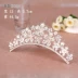 Lớn trẻ em Vương miện dành cho người lớn Crystal Crown Hair Trim Kim cương Cô gái Công chúa Hiệu suất Sân khấu Kim loại Kết hợp kẹp tóc nơ hàn quốc Phụ kiện tóc