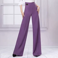 (Три пряжки на передней стороне) Женские штаны и Taro Purple Thind Models