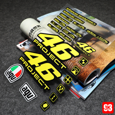 Уход за мотоциклом 罗西反光贴 46号头盔贴花 改装装饰防水车贴