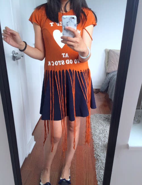 [美国代购 wildfox 流苏女款短袖T恤 桃心字母款 包邮]