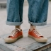 Guque Hongfeng nhỏ bẩn giày vải màu cam nam mùa hè Phiên bản Hàn Quốc của sinh viên giúp đỡ thấp giày nam giày thường giày nam thủy triều hoang dã - Plimsolls Plimsolls