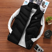 Áo vest thể thao nam chính hãng mùa thu đông mùa đông cộng với nhung dày giản dị xuống áo ấm vest vest F361