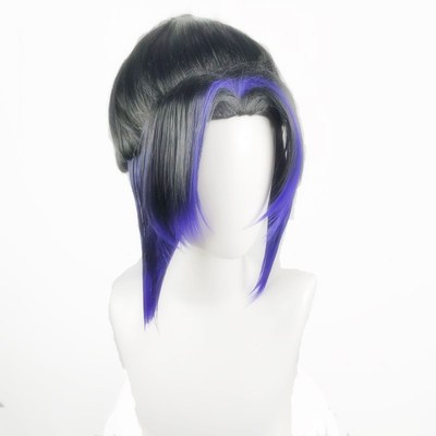 taobao agent Ghost Destroy Blade COS Butterfly Ninja Pillinner Black Gradient Purple Cos wig