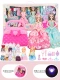 Qi Ni Ba mô phỏng siêu món quà tinh tế váy xinh xắn cô gái công chúa búp bê playsets trẻ hơn số