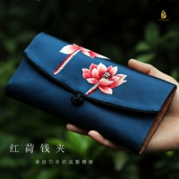 Шелковый бумажник для матери, с вышивкой, подарок на день рождения, китайский стиль