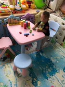 Cha mẹ và con cái lắp ráp bàn phân nhựa đa chức năng bàn cát hồng bàn học và ghế xây dựng bàn gỗ nam nữ 3 - Phòng trẻ em / Bàn ghế