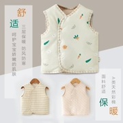 Áo vest cho bé mùa xuân và mùa thu ấm áp cotton nam trẻ em và trẻ em trẻ em mỏng phần bên trong và bên ngoài mặc vest vest bé - Áo ghi lê