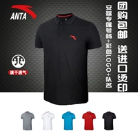 Chính hãng ANTA Anta Mùa Hè Ngắn Tay Áo T-Shirt Nam Bóng Đá Thể Thao Giản Dị Thở Ve Áo Màu Rắn POLO Áo Sơ Mi polo trắng