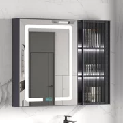 Không gian Aluminum Tủ phòng tắm thông minh Tủ nhỏ Căn hộ nhỏ 60cm Phòng lưu trữ phòng tắm Cửa khóa cửa kính với tường treo tường