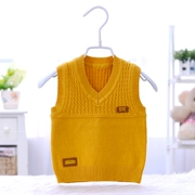 Áo len cho bé mùa xuân và mùa thu len nam bé mặc 0-1-2-3 tuổi bé gái bằng vải cotton đan vest trẻ em