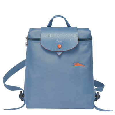Embroidery Light Blue (564)France new pattern long1699champ Backpack 70th anniversary Commemorative payment knapsack Longchamp  Embroidery fold a bag
