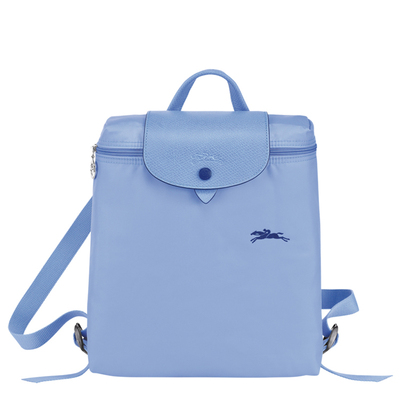 Embroidered Sky Blue (P38)France new pattern long1699champ Backpack 70th anniversary Commemorative payment knapsack Longchamp  Embroidery fold a bag