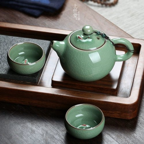 Чайный сервиз, комплект, глина, портативный заварочный чайник для путешествий