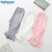 Quần bé gái mùa hè quần crop top 2019 cotton mỏng mới cho bé gái quần short mặc legging - Quần