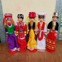 Китайская этническая кукла ручной работы, мультяшный сувенир, марионетка, подарочная коробка, 56 шт