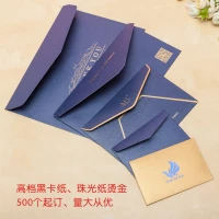 Изысканный конверт на заказ логотип Callicraphy Card Card Custom Определение № 5 Приглашение Письмо с утолщенной специальной жемчужной бумагой