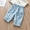 Quần jean nữ 2019 hè mới trẻ em bướm thêu ren cắt quần bé quần jeans ống rộng - Quần jean