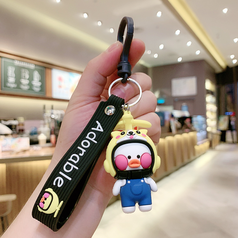 Light GreenCartoon Pendant Doll Key buckle female ins Internet celebrity lovely originality the republic of korea Key chain Ring a bag Small Pendant