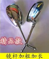 Xe máy điện mặt xe gương phản xạ rùa lớn Qianjiang 10mm gương 125 chỉnh nha sửa đổi GM kính chiếu hậu kiểu