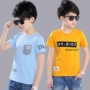 Cậu bé ngắn tay t-shirt 2018 mới trẻ em Hàn Quốc quần áo trẻ em mùa hè ăn mặc cậu bé lớn boy cotton nửa tay áo triều shop quần áo trẻ em đẹp