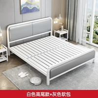 Белая кровать+серая доска для кроватей