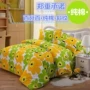 Sun hoa bông tờ cotton bốn mảnh 100% cotton quilt cover trẻ em cotton ba mảnh ga phủ giường