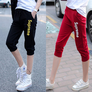 Mùa hè phương thức bảy điểm xà cạp phụ nữ mặc phần mỏng stretch kích thước lớn quần short cotton nữ 7 điểm chân nhỏ quần