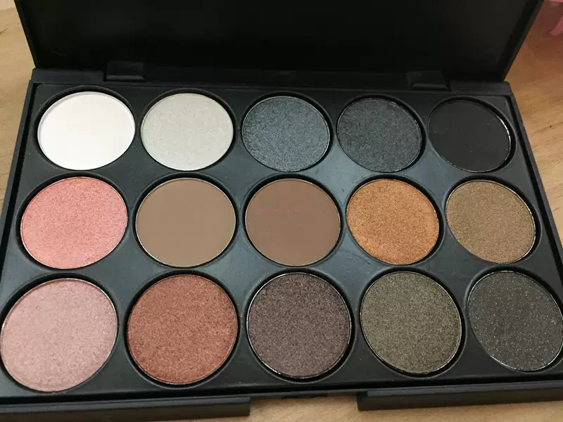 Тени для век, матово-глянцевые smoky eyes палетка, сумка для камеры, 15 цветов, землистые оттенки