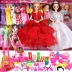 Hey bản thân mình Barbie Girl Gift Set chúa Castle lớn đồ chơi quá khổ quần áo ngủ biệt thự Đồ chơi búp bê