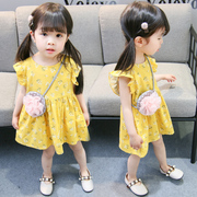Cô gái mùa hè ăn mặc 1 2 3 tuổi nữ bé vest váy con công chúa váy mùa hè bông cô gái váy dài