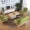 Sofa bàn cà phê Tủ tivi phòng khách kết hợp đồ nội thất đơn giản giải trí gỗ rắn vải không gian văn phòng phòng khách - Bộ đồ nội thất