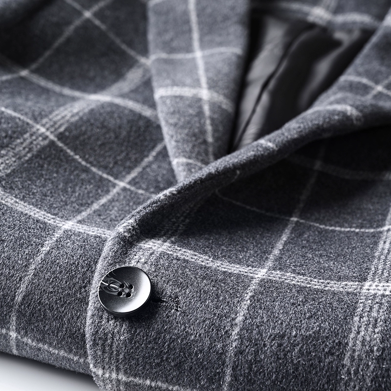 Nhà thiết kế! Công ty ODM hàng 50 áo len ấm trung bình kẻ sọc dài nam M1415 - Áo len