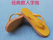 Dép xỏ ngón Thái Lan Dép cao su nam màu vàng Dép và dép có thể mặc mùa hè nam Việt Nam giản dị