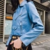 Da phụ nữ áo khoác Hàn Quốc phiên bản của lỏng mùa xuân và mùa thu da xe gắn máy áo khoác kích thước lớn ngắn PU da áo khoác da nhỏ áo khoác da nữ giá rẻ Quần áo da
