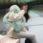 Hàn Quốc Dongdaemun 2018 thu đông mới mô phỏng áo cáo lông cáo clip nữ Slim mỏng áo lông ngắn áo khoác nữ lót lông