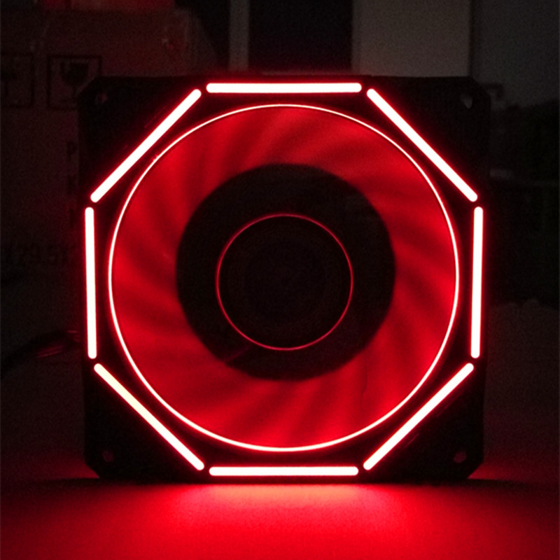 Linglong [red] 3P + big 4D interfaceChassis Fan 12cm Double aperture rgb water-cooling dissipate heat Silence led a main board AURA Divine light synchronization 5V / 12V