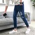 Mua một gửi tất cả các ống căng jeans nam mùa xuân và mùa thu mùa hè trung niên cao eo sâu người đàn ông giản dị của quần phần mỏng lỏng Cao bồi