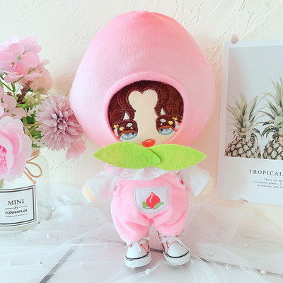 taobao agent Spot peach hat Divine peach strap pants 20 cm set 20cm doll cloth doll star doll clothing