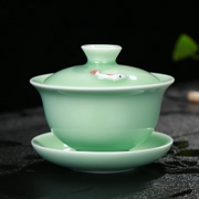 Sản phẩm duy nhất celadon bộ trà bìa bát ấm trà cá tách trà rửa chén trà khăn trà trà trà clip trà sáu lễ quý ông trà phụ kiện - Trà sứ