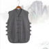 Cotton cũ vải thô trung niên ngắn tay vest ngựa vest vest phong cách Trung Quốc Tang phù hợp với khóa mùa hè truyền thống áo sơ mi Áo vest cotton