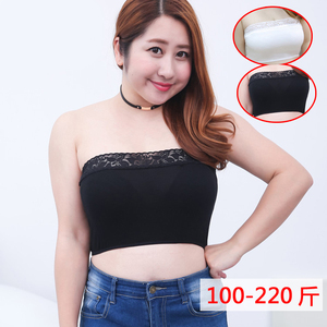 Cộng với chất béo chị XL quá khổ ren phương thức ống đầu ngắn bọc ngực vest 200 kg chống ánh sáng