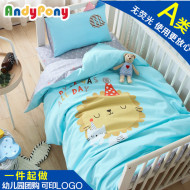 Trẻ em mẫu giáo quilt ba mảnh cotton bé giường ngủ trưa giường em bé sản phẩm giường cotton, cốt lõi có thể được tùy chỉnh