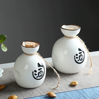 Nhà hàng nhỏ bình gốm sứ Nhật Bản rượu vang rượu sake rượu vang một pound và một nửa bình rượu gia đình catty với nút chai rượu ấm ấm - Rượu vang bộ ly uống rượu vang