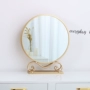 Gương trang điểm Bắc Âu hiện đại tối giản tròn phòng ngủ vanity gương máy tính để bàn gương sắt IKEA gương tường - Gương guong treo tuong