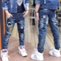 Quần denim bé trai 2019 mẫu mùa xuân và mùa thu quần đơn cho trẻ em quần âu trong những đứa trẻ lớn mùa thu đông - Quần quan dui cho be