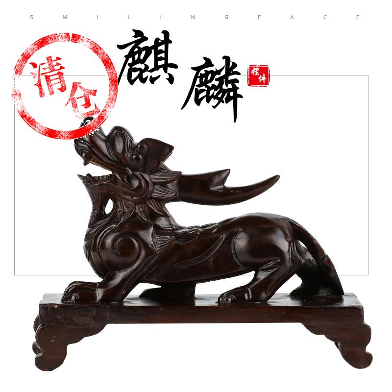 木雕大象擺件一對木質家居客廳玄關裝飾品黑手工實木雕刻工藝品
